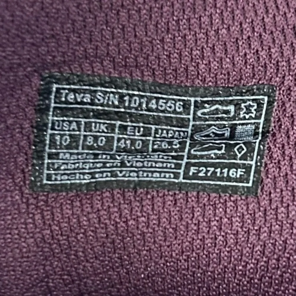Teva Arrowood WP Hiking Shoes Womens 10 Gray Purple Waterproof Leather 1014566‎